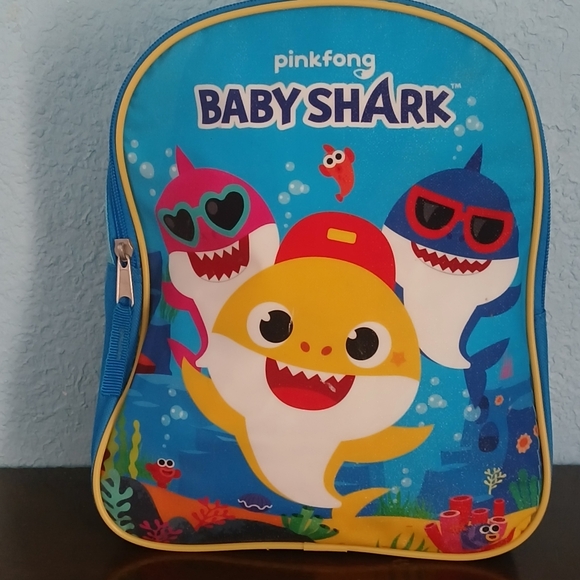 Baby Shark Children's Small Blue Backpack  Pink Fong Nickelodeon 11' Inches - Picture 1 of 7